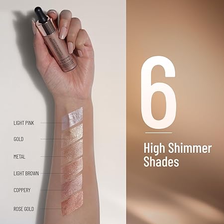 Swiss Beauty Drop & Glow Liquid Highlighter For Face Makeup | Illuminating Liquid Highlighter With Dewy Finish | Shade -Gold