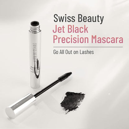 Swiss Beauty Waterproof Volume Mascara | Smudge Proof Curling Mascara For Eye Makeup | Jet Black