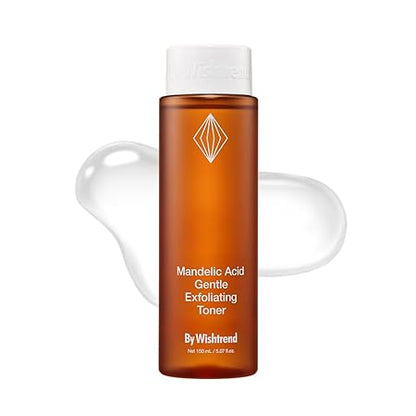 BY WISHTREND Mandelic Acid 5% Skin Prep Water, Facial Exfoliate, Aha Toner (120 ml, 4.06 oz)