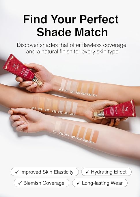 MISSHA M Perfect Cover Bb Cream Spf42 Pa+++ - (50Ml, No 31 - Golden Beige) | Matte Finish | Full Coverage | All Skin Types I Radiant Glow, 1 Count