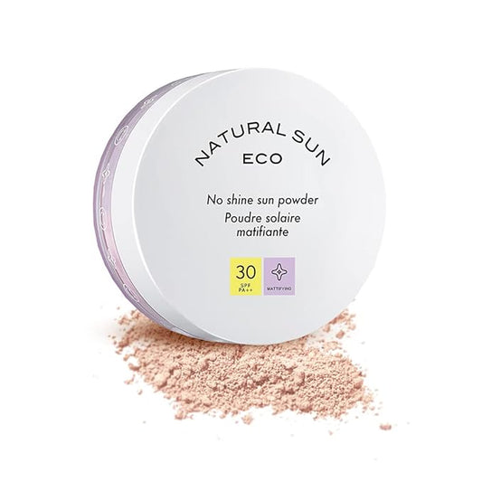 The Face Shop Naturalsun Eco No Shine Sun Powder| Unisex Sunscreen with SPF 30, PA ++| Mattifying, sweat resistant powder for advanced sun protection| Suitable for all skin types, ideal for sensitive and acne prone skin