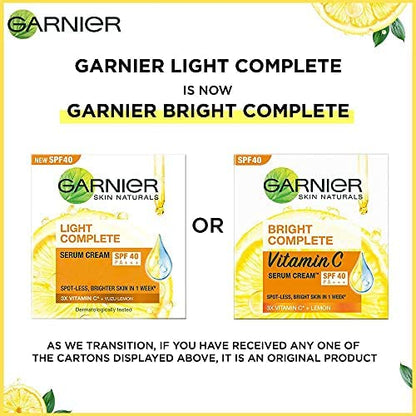 Garnier Skin Natural Bright Complete Vitamin C Fairness Serum Cream,