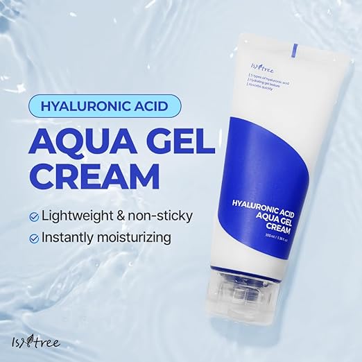 ISNTREE Hyaluronic Acid Aqua Gel Cream 3.38 fl.oz | Hydrating Gel Texture | Quick Absorbing Face Moisturizer | Refreshing Daily Skincare for Soft and Smooth Skin - 100ml