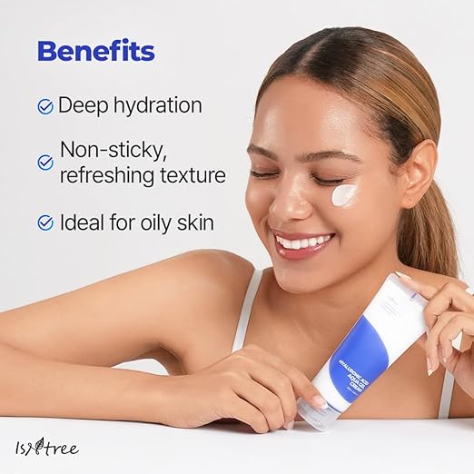 ISNTREE Hyaluronic Acid Aqua Gel Cream 3.38 fl.oz | Hydrating Gel Texture | Quick Absorbing Face Moisturizer | Refreshing Daily Skincare for Soft and Smooth Skin - 100ml