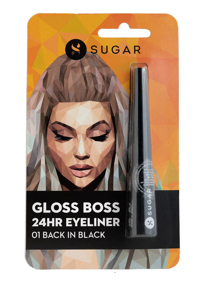 SUGAR Gloss Boss 24HR Eyeliner - 01 Back In Black