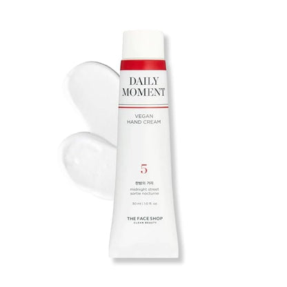 The Face Shop Daily Moment Vegan Hand Cream Noon Park with Hyaluronic Acid & Shea Butter, Non-Greasy & Quick absorbing hand care cream, 30ml