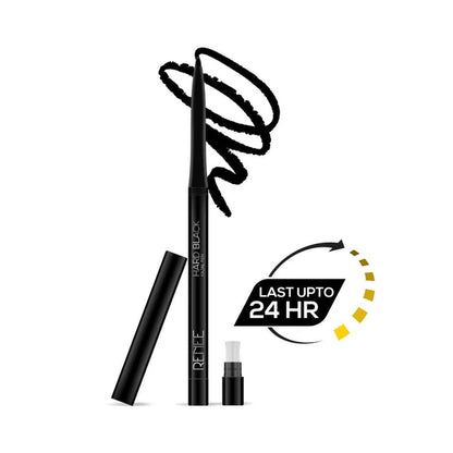 RENEE Hard Black Kajal Pen with Sharpener,