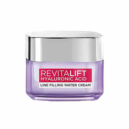 L'Oréal Paris Hyaluronic Acid Line Filling Water Cream, Moisturiser, Hyaluronic Acid for Hydration, Replumps Skin, Ceramides for Skin Barrier Repair, Reduces Fine Lines,