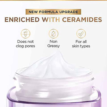 L'Oréal Paris Hyaluronic Acid Line Filling Water Cream, Moisturiser, Hyaluronic Acid for Hydration, Replumps Skin, Ceramides for Skin Barrier Repair, Reduces Fine Lines,