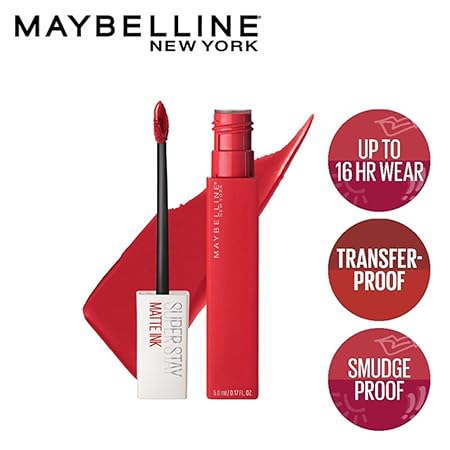 Maybelline New York Liquid Matte Lipstick, Long Lasting, 16hr Wear, Superstay , 5ml