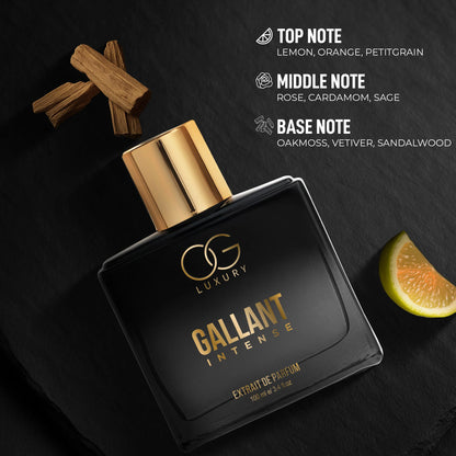 OG Luxury Extrait De Parfum Gallant Intense – India’s Strongest Perfume with 40% Concentration, 100 ml