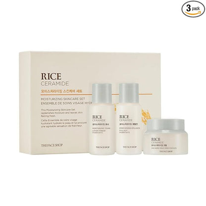 The Face Shop Rice&Ceramide Moisturizing Skincare And Cream Set, 75 Ml