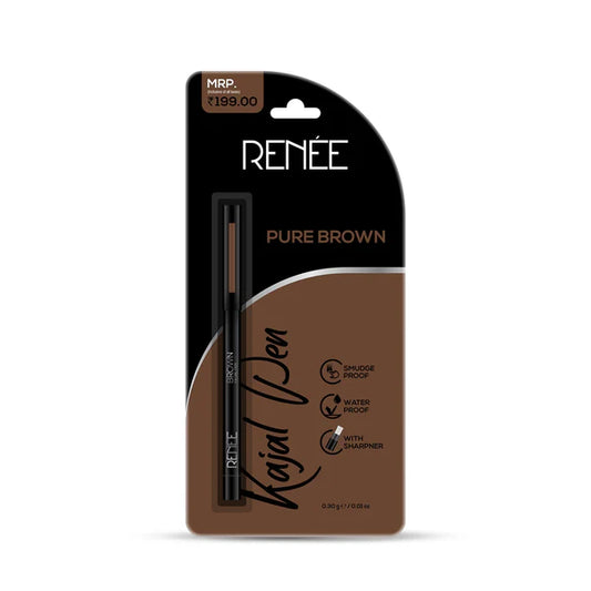 RENEE Pure Brown Kajal Pen with Sharpener,