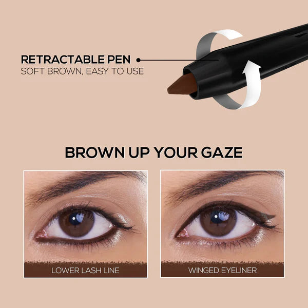 RENEE Pure Brown Kajal Pen with Sharpener,