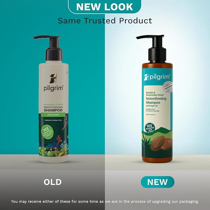 Pilgrim Patua & Keratin Hair SMOOTHENING SHAMPOO for Dry & Frizzy hair | Sulphate & Paraben free shampoo for Women & Men | Hair Smoothening & healthy scalp | 200 ml