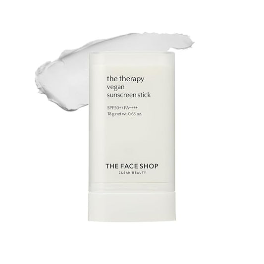 The Face Shop The Therapy Sunscreen Stick SPF50+ PA++++ for All Skin Types, Water Resistant, UVA/B Protection