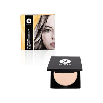 SUGAR Cosmetics Dream Cover SPF15 Mattifying Compact - 10 Latte 6gm Make-Up Face Makeup