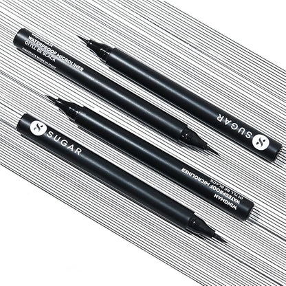SUGAR Cosmetics Wingman Waterproof Matte Finish Microliner | Liquid Eyeliner | Flexi-Tip Applicator | Pen Eyeliner | Lasts Upto 12 Hrs | Smudgeproof & Transferproof |