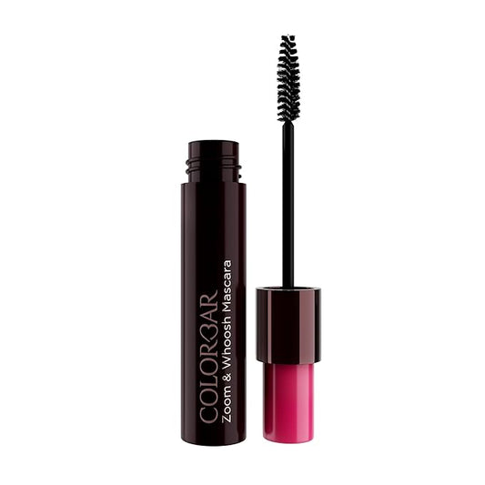 Colorbar Zoom and Whoosh mascara, Black Sin, 9 ml | Smudgeproof | Easy to use | Conditioning
